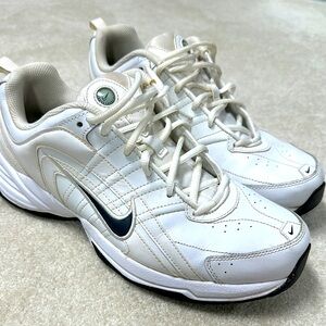 Nike Shoes Mens 10 T-Lite VIII 386766-141 Athletic Sneakers White Leather